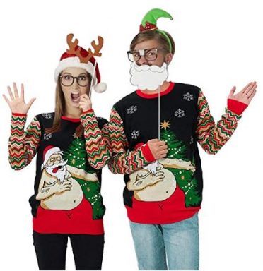 ugly christmas sweaters drunk santa