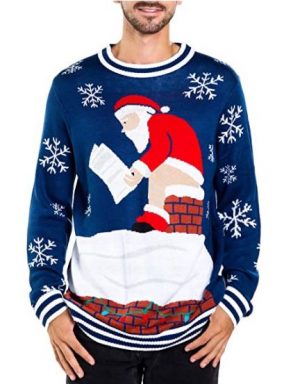 ugly christmas sweaters santa pooping