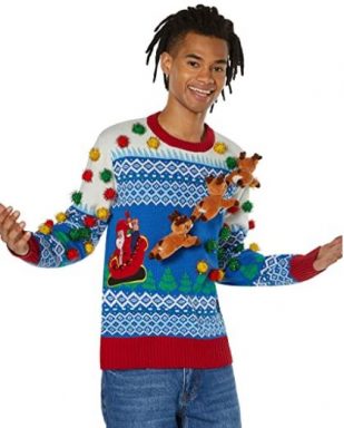 ugly christmas sweaters santa sleigh