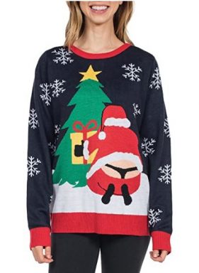 ugly christmas sweaters santa whale tail