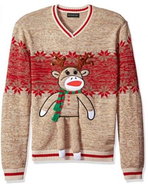 ugly christmas sweaters sock monkey rudolph