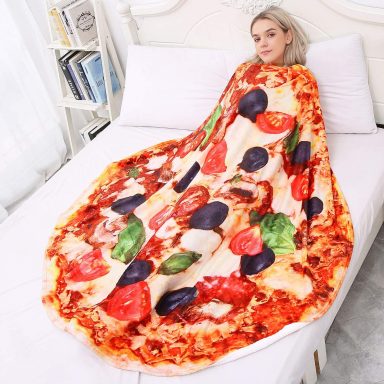 gift ideas college student pizza blanket