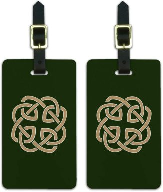 celtic knot luggage tags set of 2