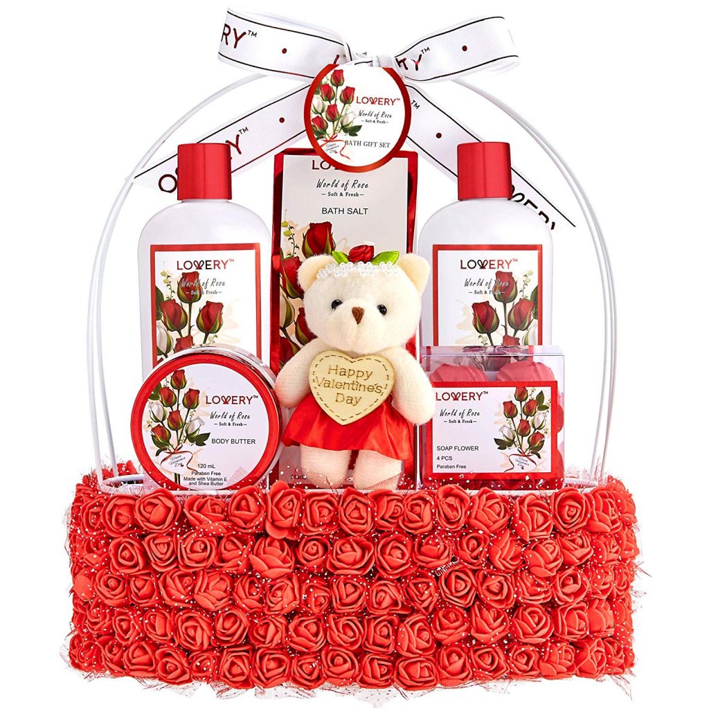 valentines day gifts for her spa gift basket