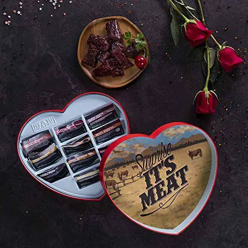 valentines day gifts for men beef jerky heart shaped box