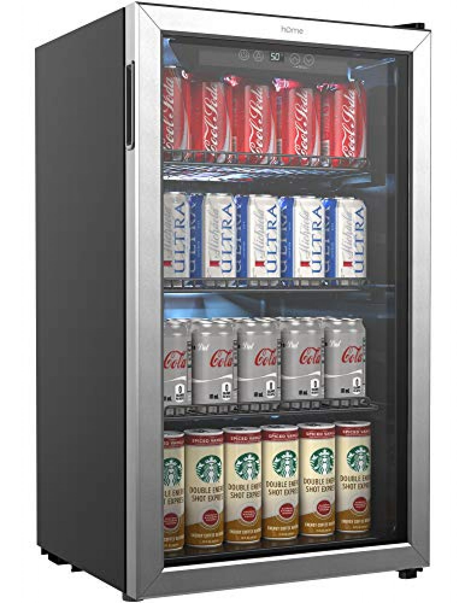 Mini Fridge with Glass Door 120 Can Capacity Yinz Buy