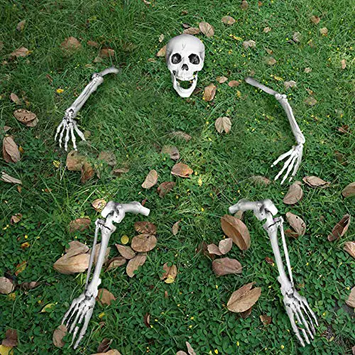 halloween buried skeleton yard stakes