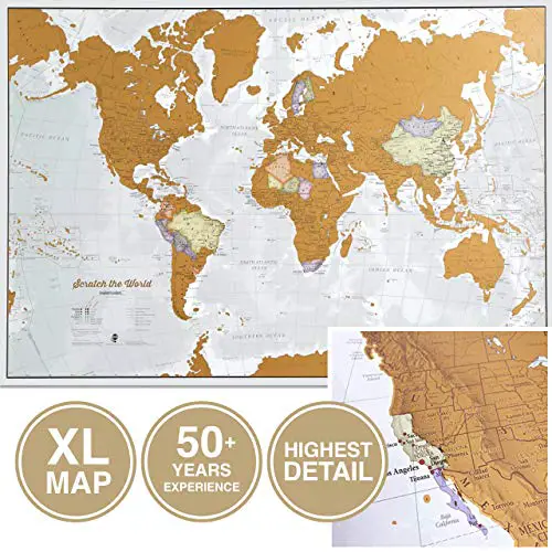 fredelig tryk Hjælp Scratch Off Map | Scratch The World Travel Map | Yinz Buy