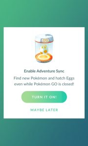 turn on adventure sync