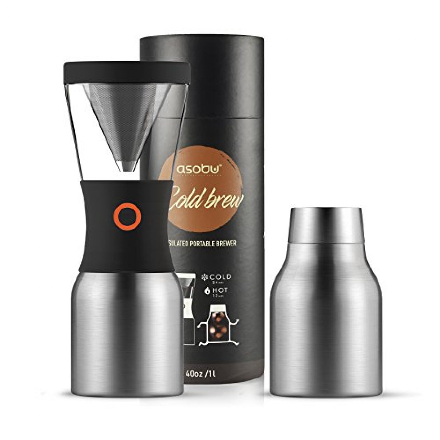 Portable Asobu Cold Brew - 34oz Fresh Brewed Coffee Maker - Yinz Buy