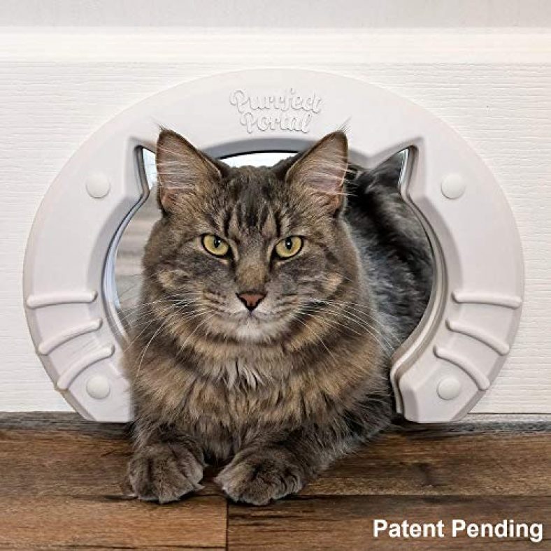 Purrfect Portal Indoor Cat Door for Hollow or Solid Doors - Yinz Buy