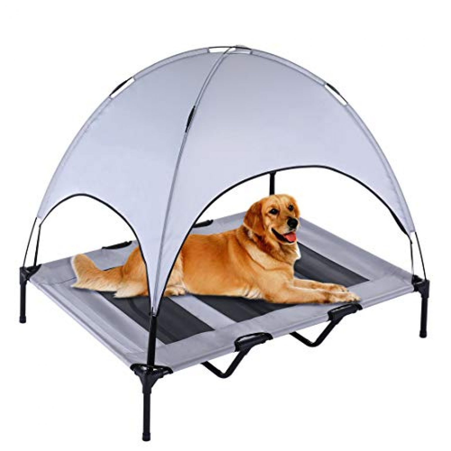 Outdoor Dog Bed with Canopy Best Elevated Cot for Summer Yinz Buy