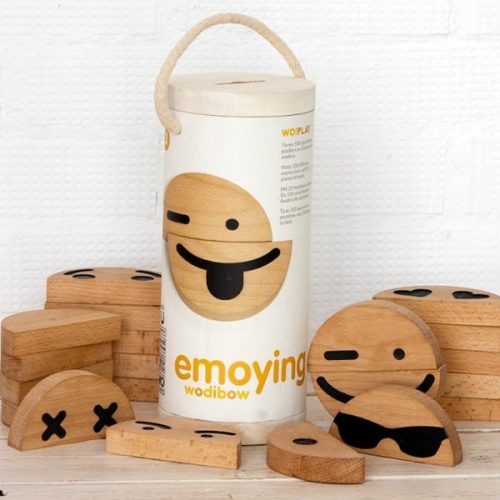 wood emoji set of 20 pieces interchangeable toys yinzbuy