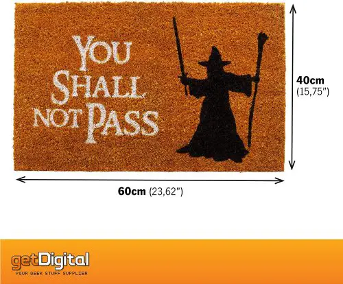 Lord of the Rings You Shall Not Pass Rubber Doormat 