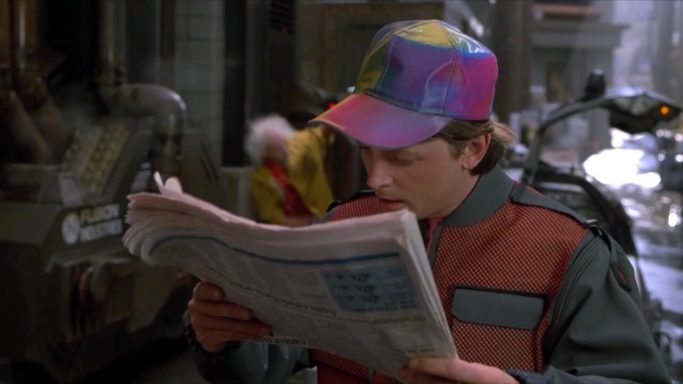 back to the future ii marty mcfly holographic hat