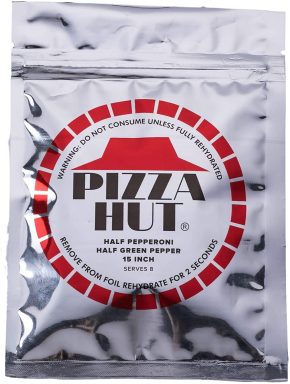 back to the future ii pizza hut dehydrated pizza replica bag