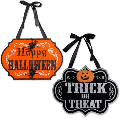 halloween decorations trick or treat signs