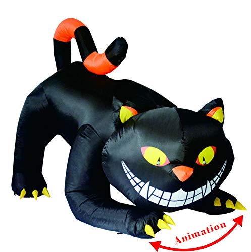 inflatable black cat giant halloween yard outdoor decoration yinzbuy