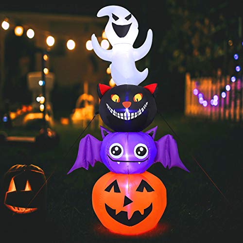 Halloween Inflatable Decoration Pumpkin Bat Cat Ghost Totem yinzbuy