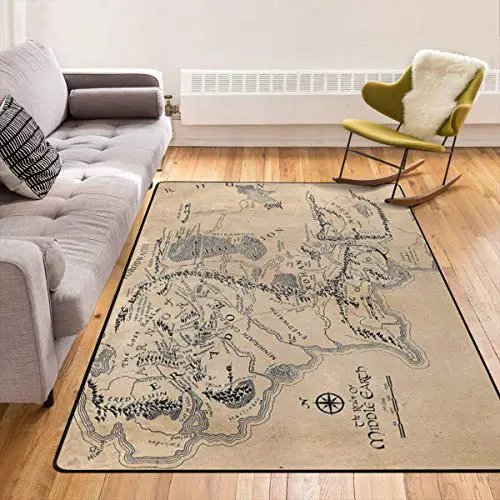 middle earth area rug lord of the rings jrr tolkien map throw rug yinzbuy