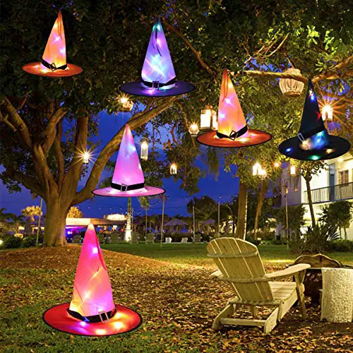 glowing witch hats outdoor halloween decoration and costume accessory yinzbuy