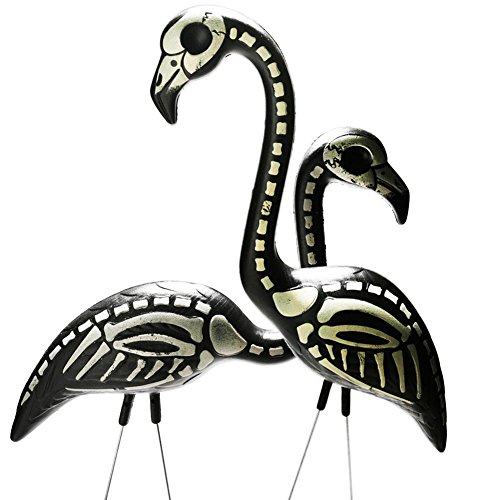 skelamingo skeleton flamingo halloween lawn decoration yinzbuy