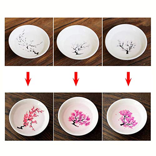 color changing sake cups cherry peach and plum blossom set yinzbuy