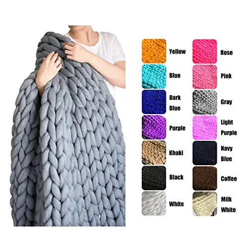 extra thick wool blanket ultra cozy knit design yinzbuy