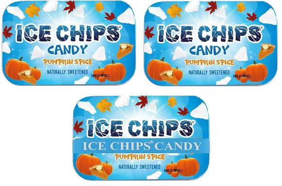 ice chips pumpkin spice candy tins