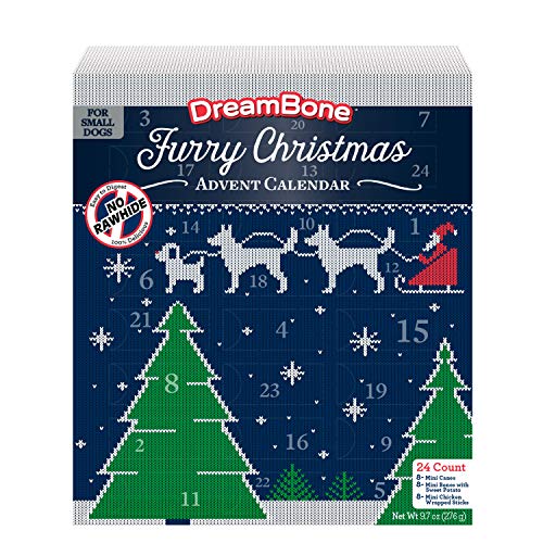 dreambone dog treat advent calendar furry christmas and rawhide free yinzbuy