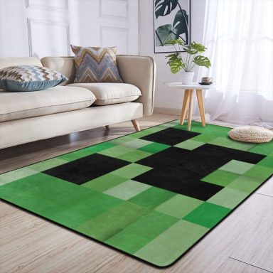 how to decorate a minecraft bedroom full creeper face area rug yinzbuy