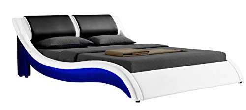 wave platform bed milan contemporary design with integrated led lights yinzbuy