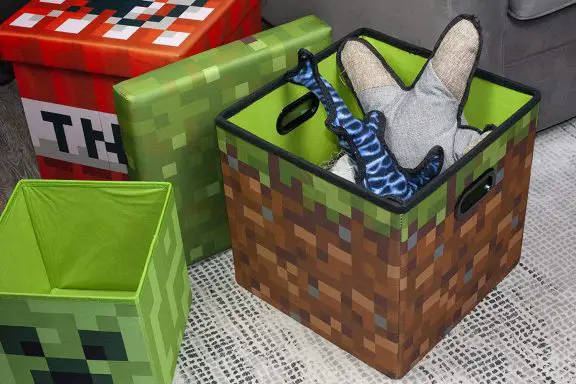 minecraft grass block storage organizer cube yinzbuy