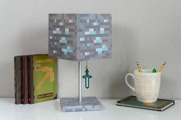 minecraft freestanding lighting diamond ore light with diamond sword pull yinzbuy