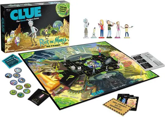 rick and morty clue scifi tv series usaopoly themed board game yinzbuy