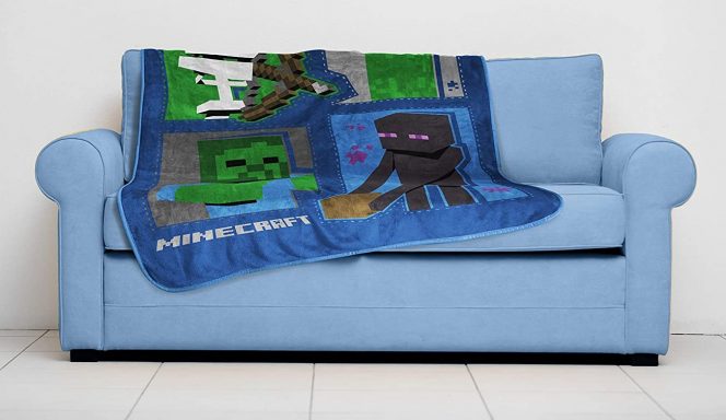 soft fleece minecraft icons microfiber throw blanket yinzbuy