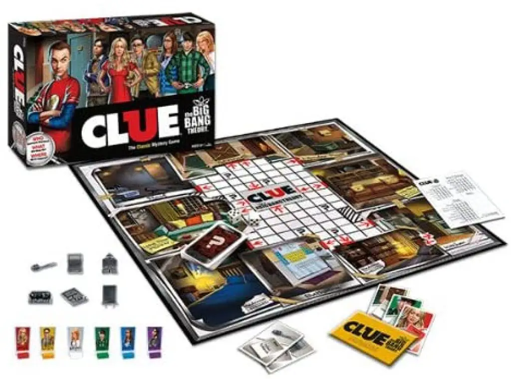 the big bang theory clue comedy tv series usaopoly themed board game yinzbuy