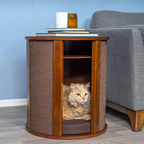 cat bed end table with 2 sisal scratching pads yinzbuy