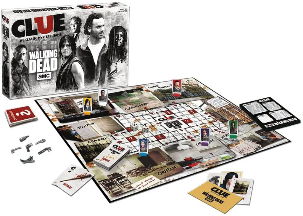 walking dead clue horror tv series usaopoly themed board game yinzbuy