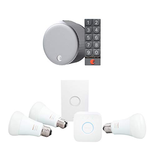 august wifi smart lock with keypad and hue light system yinzbuy