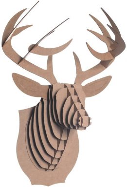 cardboard faux taxidermy forest animal deer head