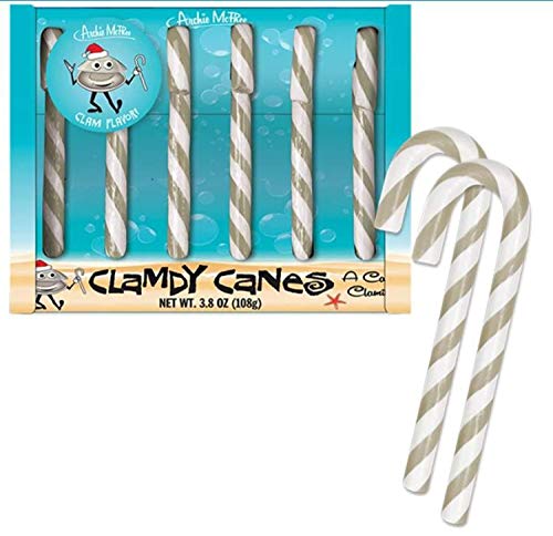 clamdy canes archie mcphee products clam flavored candy canes yinzbuy