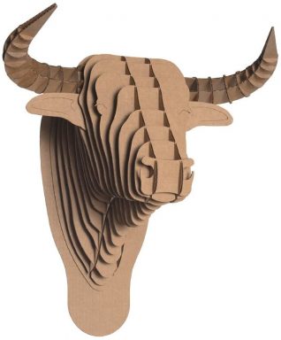 faux farm animal mounted bull head