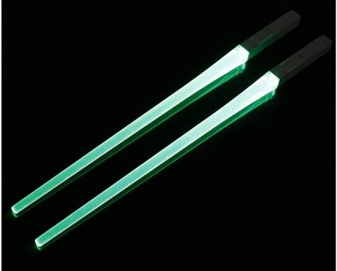 star wars chopsticks green led glowing plain handles