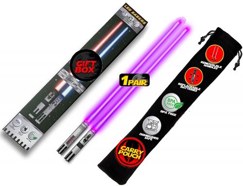 where to buy lightsaber chopsticks purple led glowing dishwasher safe