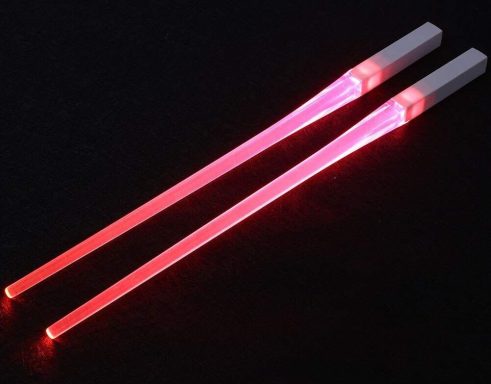 where to buy lightsaber chopsticks red led glowing plain handles