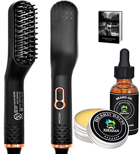 beard straightener heated beard comb and brush for curly beard hair yinzbuy
