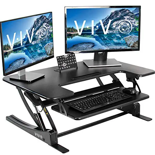 vivo standing desk converter stand up desk riser to alleviate back pain yinzbuy