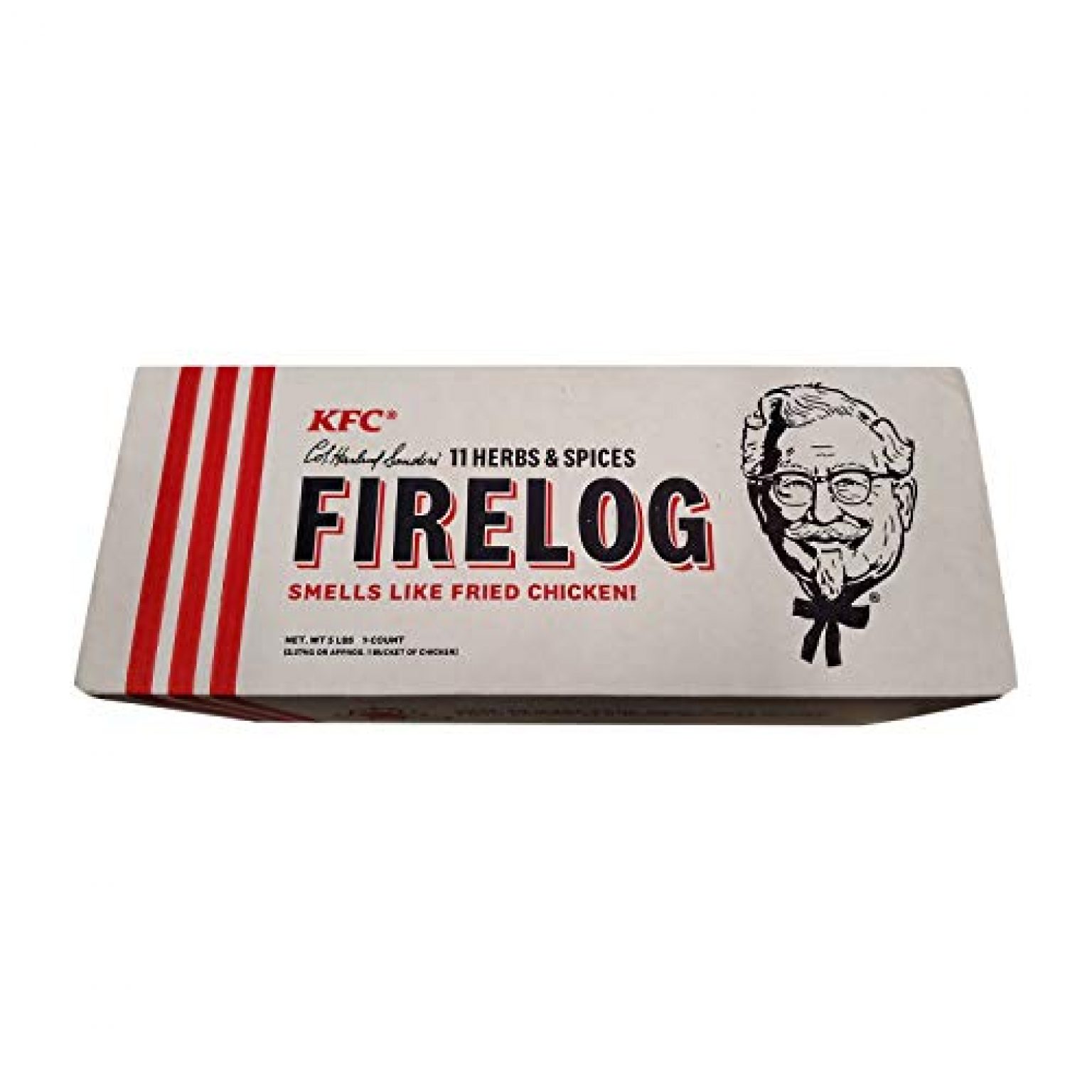KFC Fire Log Real Fried Chicken Scented Fire Starter Yinz Buy