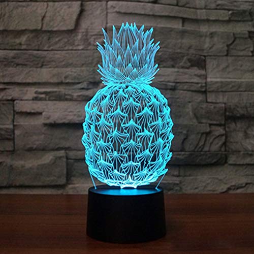 3d illusion lamp pineapple color changing led night light yinzbuy